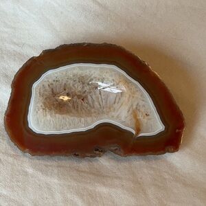 Polished Geode Agate Slice Soap Dish/Ashtray